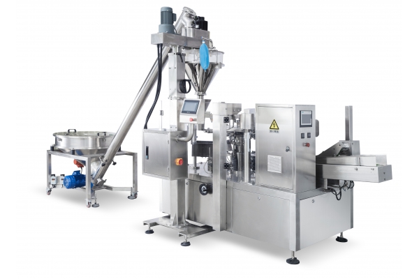 八工位給袋機配螺桿配套系統